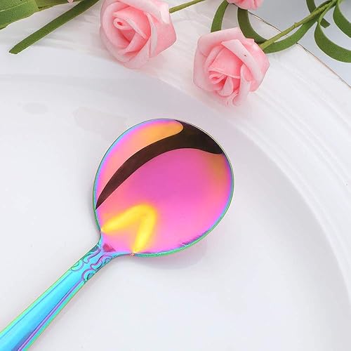 Miniatura 350 de Juego de 12 cucharas de café, mini cucharas de café, cucharas de espresso de acero inoxidable, cucharas pequeñas para postre, té, aperitivo, 4.6