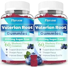 Valerian Root Gummies - Sugar Free Valerian Root Supplement for Adults, Herbal Supplement for Relaxation, Calming & Zzz, Vegan, Blueberry Flavor, 120 Count