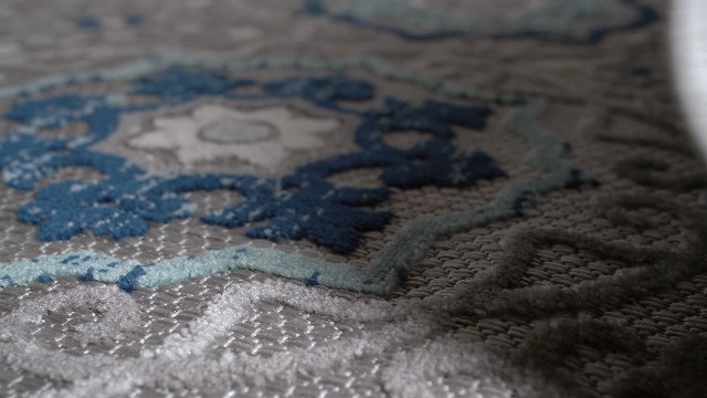Tapete decorativo mediterráneo 3x5 azul/gris miniatura 7