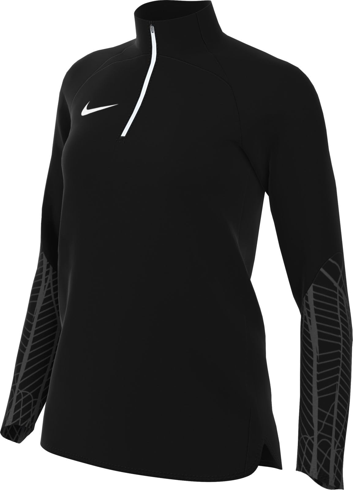 NIKE DR2296-010 W NK DF STRK23 DRIL TOP T-shirt Women's BLACK/BLACK/ANTHRACITE/WHITE Size XS