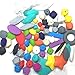 75PC Silicone Chew Bead Crafting Set, Assorted Colors, Shapes & Sizes, Includes Nylon Rope & Clasps for Necklaces and Bracelets, Starter Kits (Super)