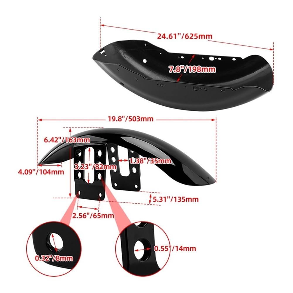 Cubierta Guardabarros Cubierta Protectora Trasera para Guardabarros Delantero De Motocicleta para Sportster para 1200 para XL 883 para XL1200 48 para 72 2004 En Adelante