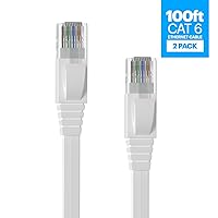 Vista 2 de Amcrest CAT6E - Cable Ethernet POE de video con clasificación 4K, cable de red de alta velocidad de Internet de 100 pies para cámaras IP