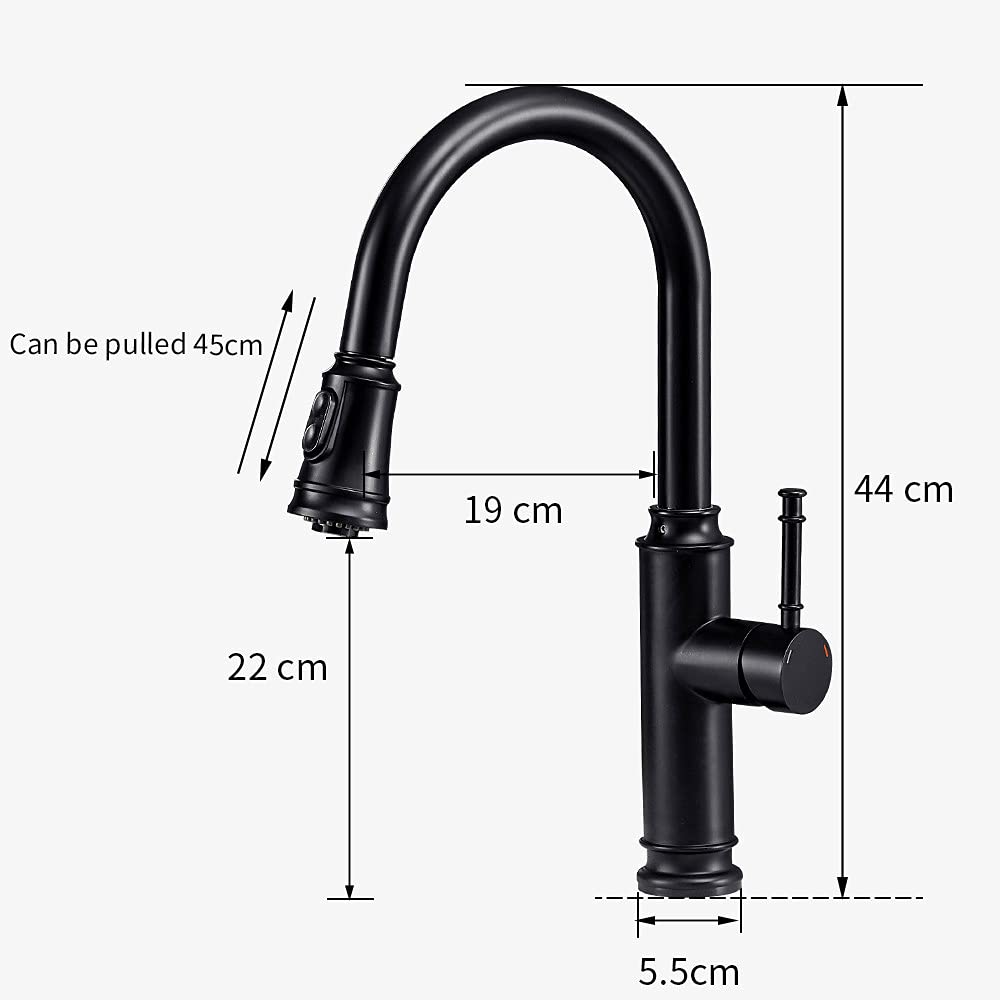 Bateria kuchenna Smart Touch Crane do baterii kuchennej z czujnikiem, bateria zlewozmywakowa, dotykowy obrotowy kran z czujnikiem, mieszacz wody, 1005, czarny i złoty