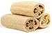 Touch Me ® 5" Natural Loofah Fiber Bath Sponges and 3.5" Loofah Facial Pad 4 pcs/set (3 pcs of 5" sponges + 1 Loofah Facial Pad)