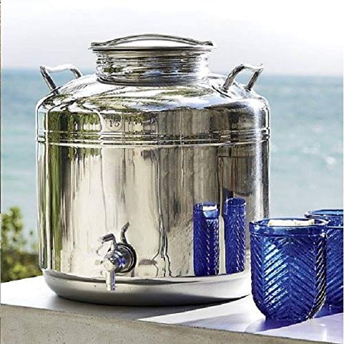 Sansone Stainless Steel Water Dispenser With Spigot, 3.96 Gallon, 15 Liters, Silver #TOP6