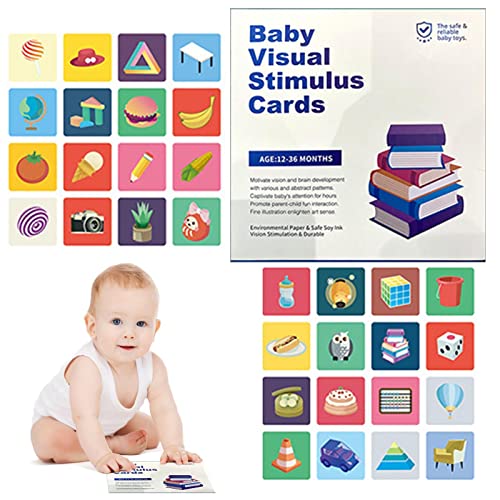 Cartões de estimulação visual para bebês | Cartões de bebê de alto contraste para recém-nascido | Ca