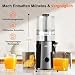 AHJ Entsafter Slow Juicer, 135mm Große Einfüllöffnung,100% BPA-frei, Kaltentsafter für Ganzes Obst & Gemüse, Einfach zu Reinigen,2 Trinkgläser Inklusive, Ideal als Hochzeits- und Geburtstagsgeschenk