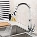 Pull Down Faucet Spray Head, Angle Simple Kitchen Sink Faucet Sprayer Nozzle Head Pull Out Hose Sprayer Replacement Part Faucet Head Kitchen Tap Sprayer Spout, Chrome