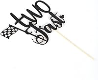 Vista 5 de Decoración para tarta de cumpleaños con temática de carreras, decoración de segundo cumpleaños para niño, decoración de segundo cumpleaños