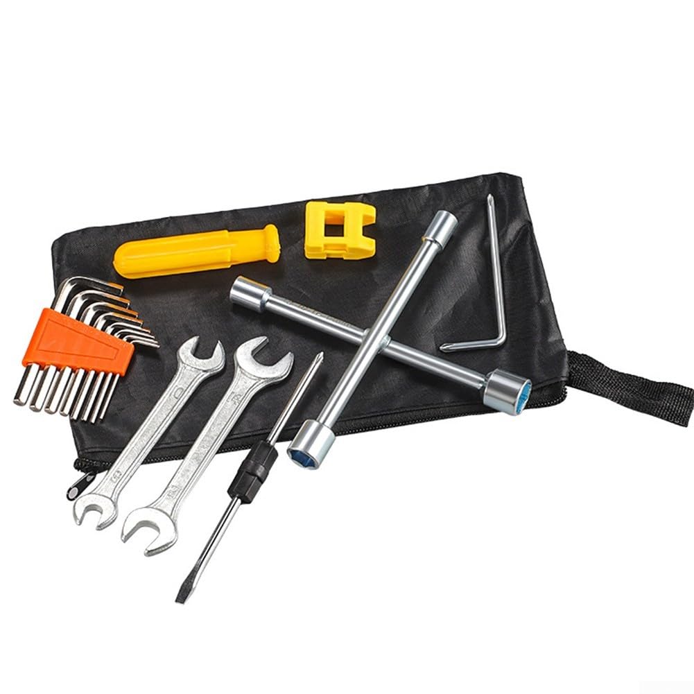 8-Piece Motorcycle Tool Kit, Alloy Steel Repair Set With Wrenches & Screwdrivers, For Electric Bikes, Compact Portable Case, For Home & Outdoor Maintenance
