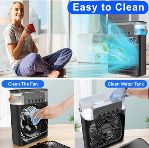 Image of Zon Ex Mini Portable Air Cooler, USB connected, Table AC fan with Water Cooling Function for Office and Home (multicolours)