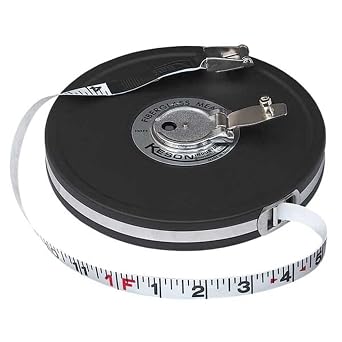 Long Tape Measure, 1/2 in x 50 ft, Black