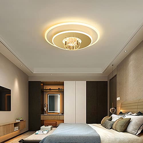 Lumières chambre moderne avec plafonnier LED rond et télécommande - 4