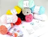 Ric Creative Bubble - kreatives Garn mit Smilyknopf für Badeschwämme großes Handarbeitsset