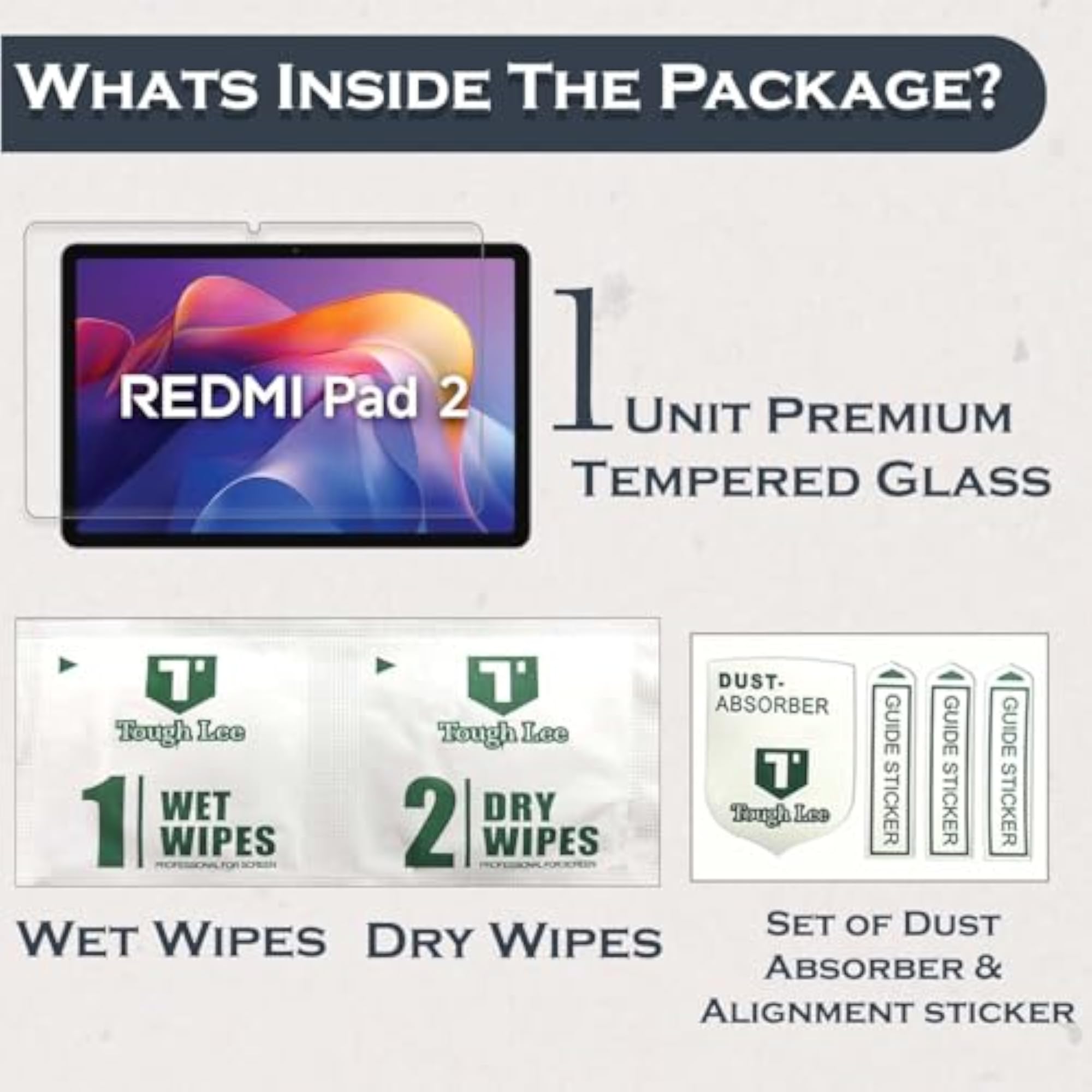 Tempered Glass Screen Guard Protector for Redmi Pad