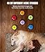Acools 6 Pcs Dog Buttons for Communication Pet Training Buzzer, 30 Second Voice Recording Button, Dog Talking Button Set with 6 Color Anti-Slip Mat and 48 Scene Stickers