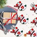 bestecktaschen hochzeit 🎅[Der Weihnachtstisch] ist gut dekoriert. Perfekt für Kinder oder Erwachsene Geschenke oder Geschenke bei Dinnerpartys oder einfach nur mit Süßigkeiten gefüllt. Entworfen mit einem hängenden Seil, ist es auch ein schöner Anhänger an einem Türrahmen oder einer Wand, und Teebeutel können auch als Weihnachtsdekoration an die Wand gehängt werden.
