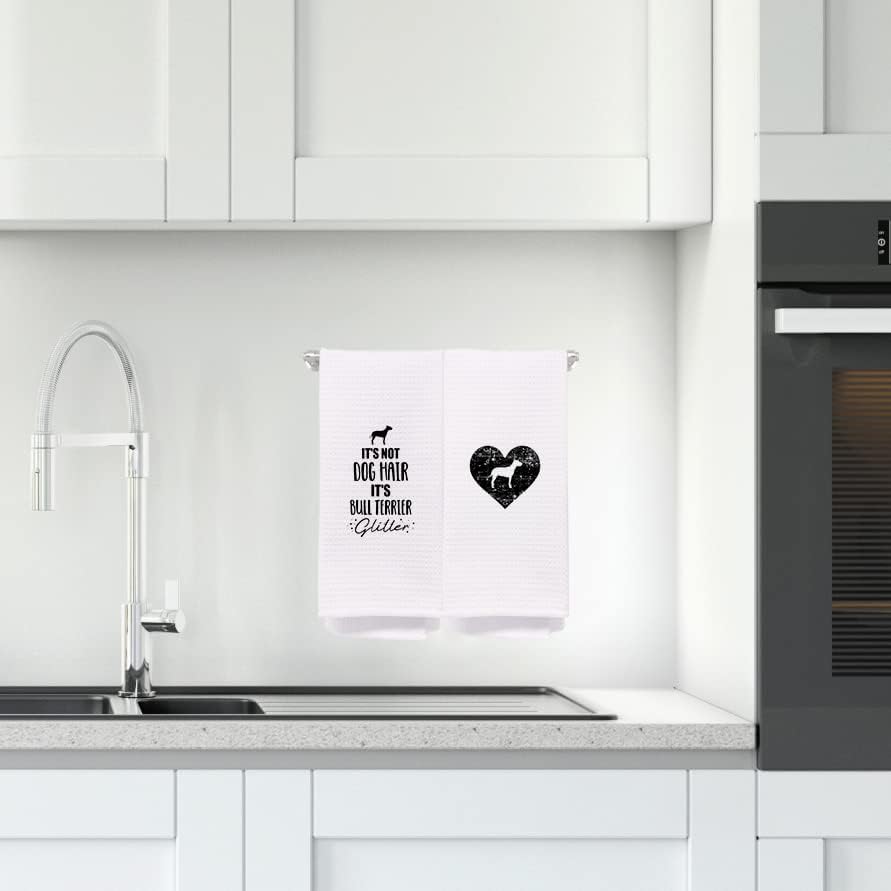Miniatura 2 de Juego de 4 toallas de cocina Bull Terrier de 16 x 24 pulgadas, regalos de Bull Terrier, regalos de Bull Terrier para mujeres y hombres, regalos