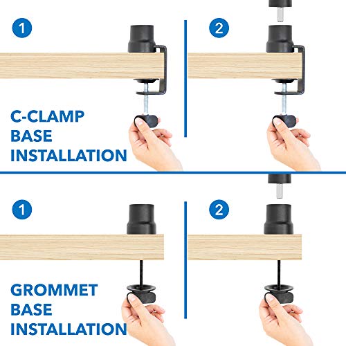 Mount-It! Adjustable Microphone Boom Arm [3/8’’ To 5/8’’ Screw Adapter] Suspension Scissor Mic Stand, Desk Mount For Blue Snowball, Yeti, & Other Studio And Gaming Microphones (With Cable Management) #TOP6