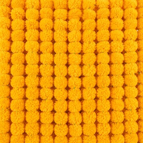 RAINFLOW Artificial Marigold Garland - Light Orange Garlands for Decoration