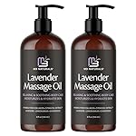 Lavender Massage Oil with Collagen and Stem Cells - Skin Firming Therapy Oil for Cellulite and Quick Absorption on Bum, Thighs, and Belly, 8 fl oz (Pack of 2) by M3 Naturals