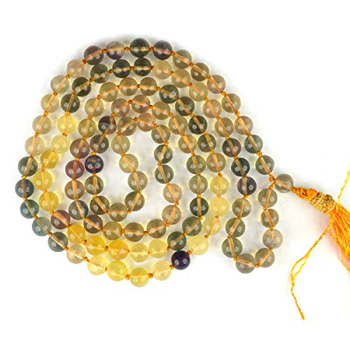 Image of Reiki Crystal Products Natural Reiki Feng-Shui Mala Necklace 6 mm Crystal Stone 108 Bead Jaap Mala for Men and Women