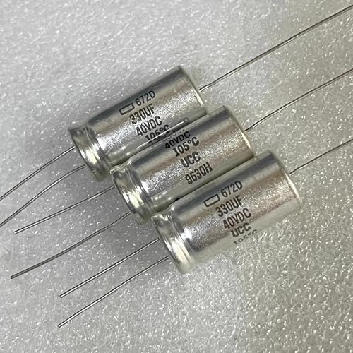 Condensador 672D 330UF 40V con un diámetro de 16mm para medición de capacitancia