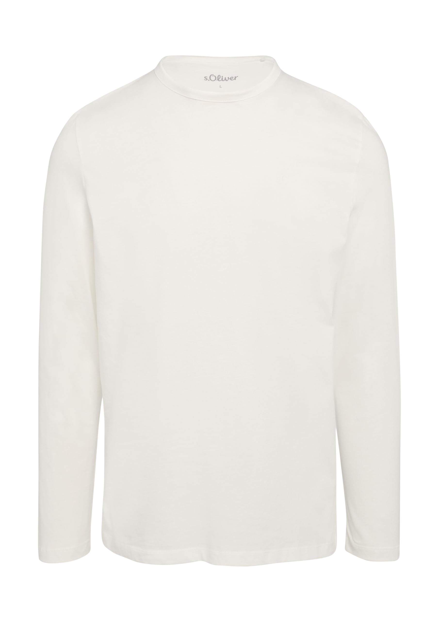 s.Oliver Soft Jersey Long-Sleeved Shirt with Logo Detail