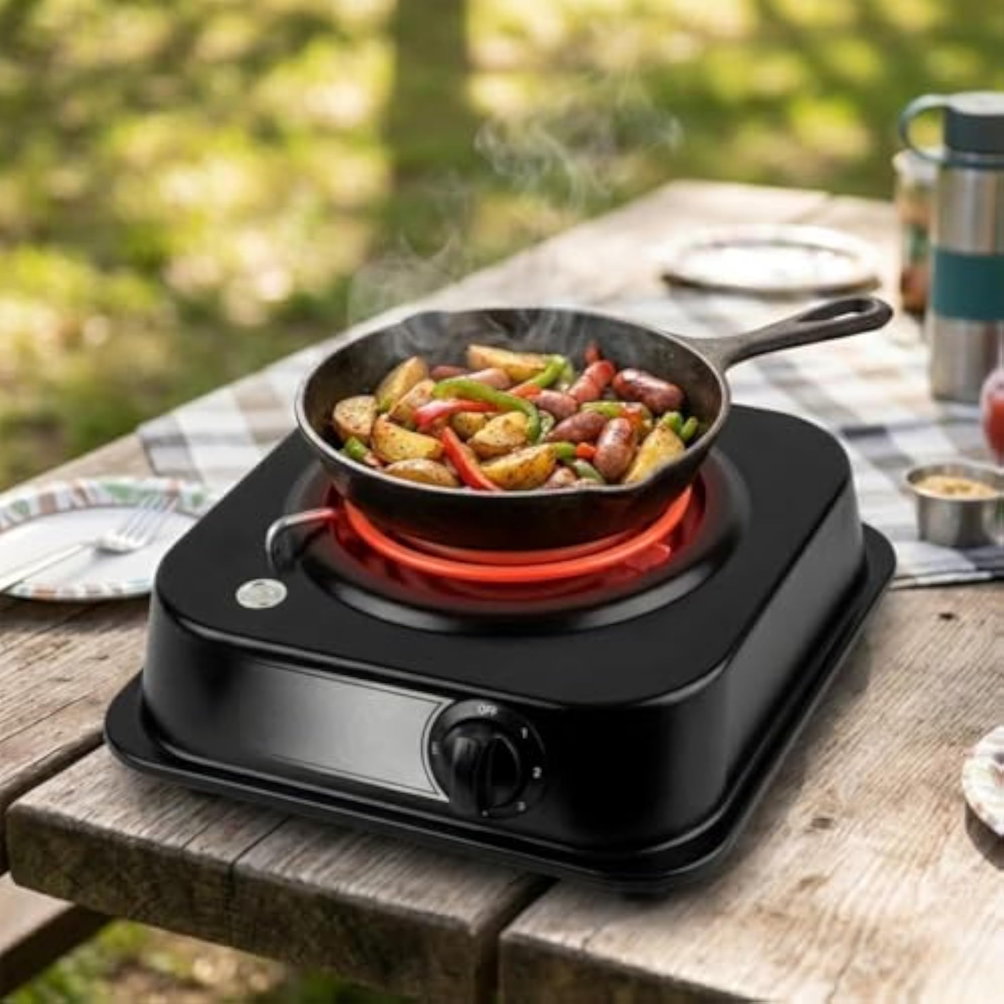2000W Electric Iron Hot Plate Portable Single Burner