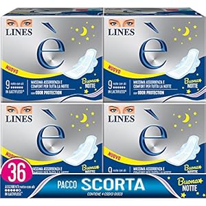 Lines Es ist Nacht Lactifless Flügel, 36 Stück