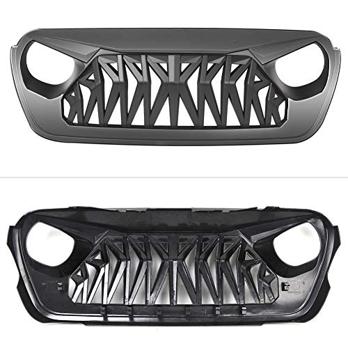Calandre Jeep Wrangler JL noir brillant en maille ABS robuste - 2