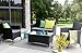 Baner Garden 4 Pieces Outdoor Furniture Complete Patio Wicker Rattan Garden Set, Full, Black