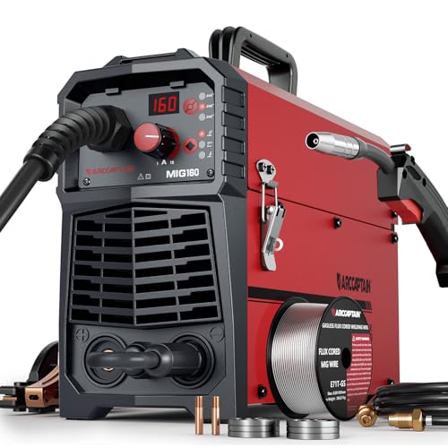 Image of ARCCAPTAIN 160A MIG Welder 110V 220V 4 in 1 Welding Machine Gas MIG, Gasless MIG Flux Core Welder, Lift TIG, MMA Stick Welder, Welder Machine with Synergy for Beginner IGBT Inverter Portable Welder
