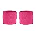 Suddora Kids Wrist Sweatbands - Athletic Cotton Terry Cloth Sports Wristbands for Kids (Pair) (Neon Pink)