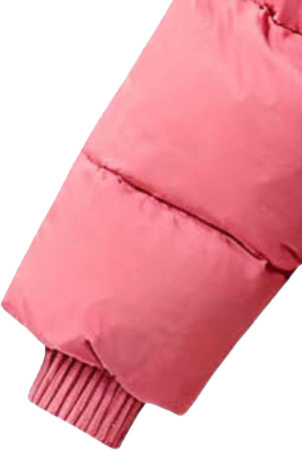 Long Puffer Jacket for Girls Windproof Thickened Warm Fleece Padded Coat Casual Puffy Cozy Knee-Length Outerwear