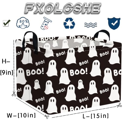 Image of Halloween Boo Horror basket,Empty Halloween basket,Horror and thriller decor,Trick or Treat Box for Boys and Girls,Horror decor(Boo Ghost)