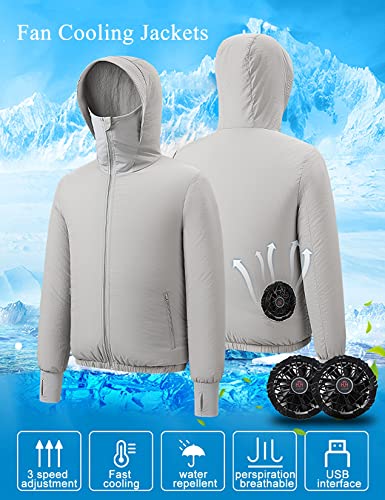 Unisex Cooling Jacket for Men Women - Air Conditioned Clothes with Fans, 3 Speed Adjustable2