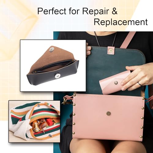 image for CooBigo 24Sets Magnetic Snaps for Purse Closures 18mm Magnetic Fastene