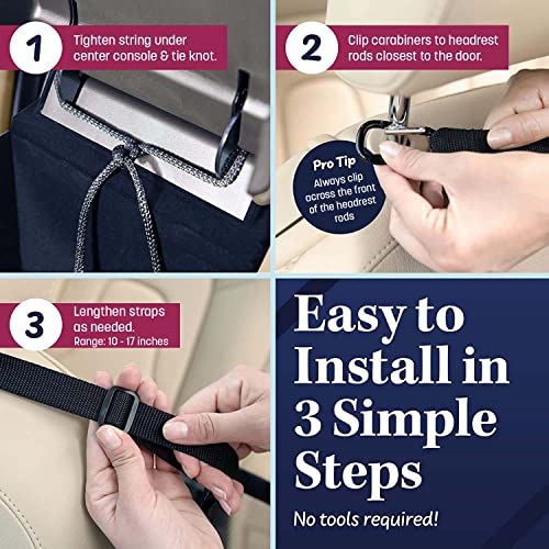 Car Cache Purse Holder For Car - Net Pocket Organizer For Handbag Storage Between Seats - Dog Car Barrier - Car Accessories For Women And Men - Black #TOP5