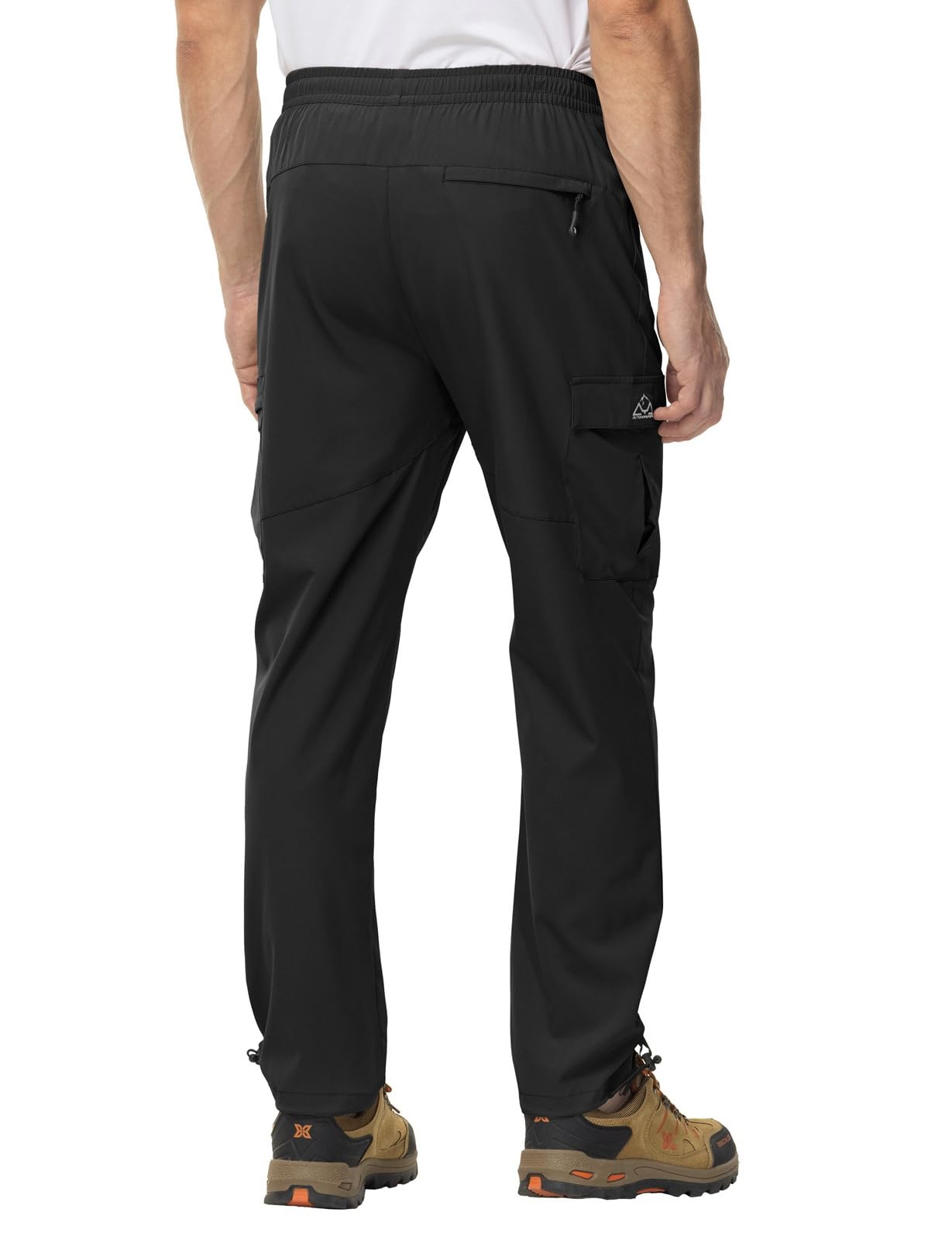 Rdruko Pantalones de senderismo para hombre, de secado rápido, impermeables, elásticos, con 5 bolsillos, para senderismo, escalada, actividades al aire libre