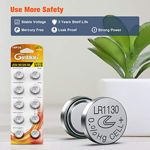 20 Pack Watch Alkaline Battery Button Cell Lr1130 Ag10 Pack Of 20 Batteries #TOP4