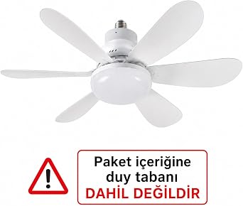 Coverzone 40W Tavan Tipi Fan Uzaktan Kumandalı LED Aydınlatmalı 52 cm Pervane 3 Kademeli Hız Ayarlı Beyaz Doğal Sıcak Işık,Zamanlayıcılı Sessiz, Hafıza Fonksiyonlu Ekonomik Versiyon | (V40W - Beyaz) [Enerji Sınıfı A+]