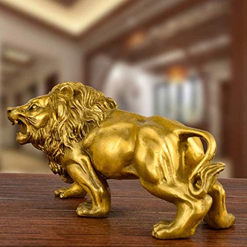 Lion en laiton décoration de maison et voiture pour attirer le succès
