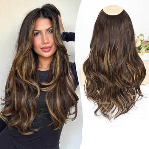 Image of Artifice 5 Clips 24 INCH Curly Wavy Hair Extensions for Women Natural Soft Clip on Extensions Synthetic Thick Hairs for Any Event for Girls Hair Extension Black with Blonde Mix