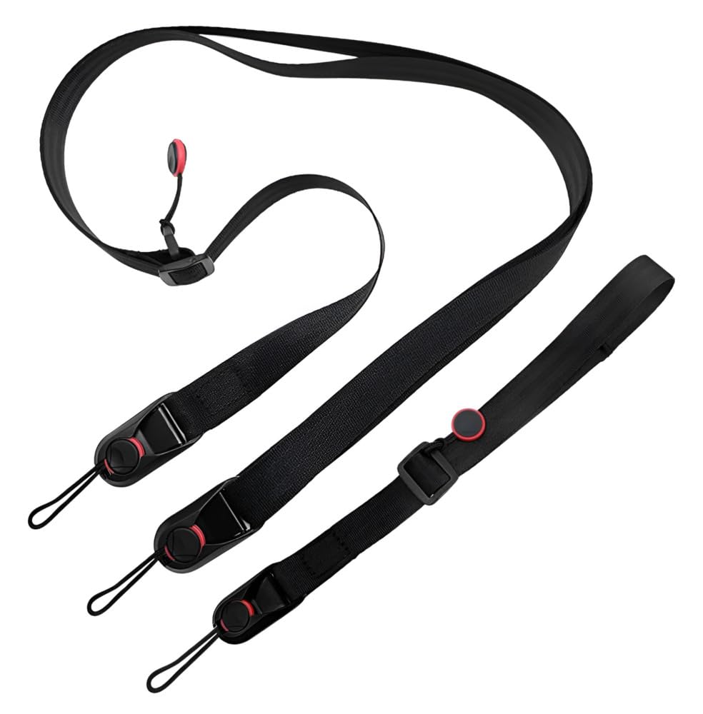 2 PCS Universal Sling SLR Camera Neck Strap/Hand Strap, Adjustable Shoulder StrapmQuick Release Strap For Compact Digital Camera,DSLR Camera(1 Camera Hand Strap + 1 Camera Neck Strap)