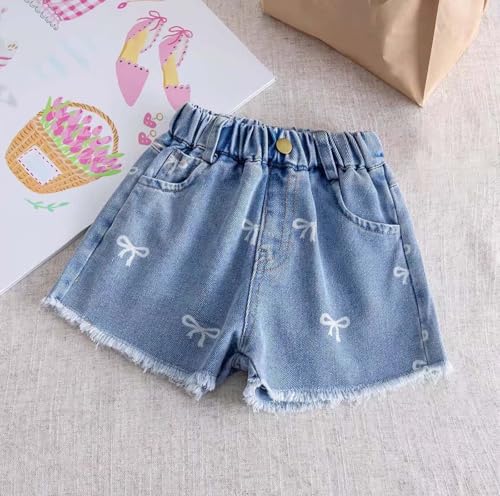 Short denim fille coupe ample décontractée en sergé extensible doux
