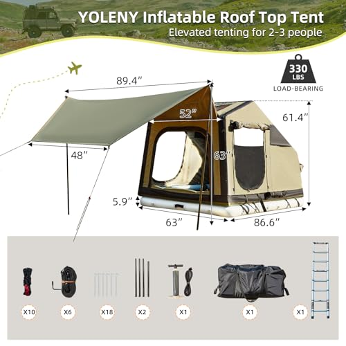 Carpa inflable para camping YOLENY 3 personas miniatura 2
