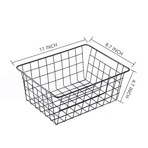 Wirebasketsfororganizinghousehold4packpantrybasketsforstoragepantrywireblackmetalstoragebins Urban Country Home Decor Wire baskets for organizing household 4 pack pantry baskets for storage pantry wire black metal storage bins urban country home decor