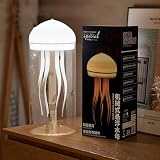 Lámpara de medusas, luz nocturna LED con 6 tentáculos flexibles, lámpara de noche de medusas, luz de control de voz recargable, lámpara de mesa tipo C para dormitorio